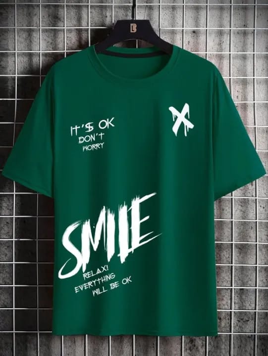 New smile x printed High Quality T Shirt For Boys And Men