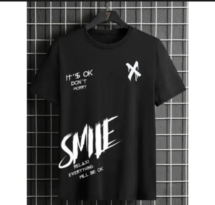 New smile x printed High Quality T Shirt For Boys And Men