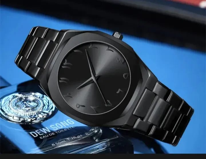 Black Arabic Aura Watch For Men Stylish Aura Watch 100% Original Watch