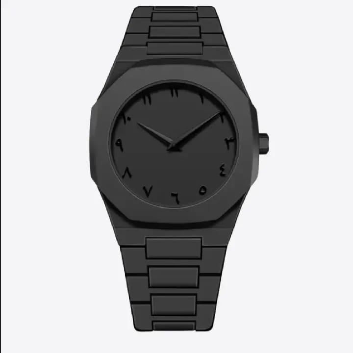 Black Arabic Aura Watch For Men Stylish Aura Watch 100% Original Watch